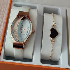 Women's Fashion Luxury Watch Women's Bracelet Clock Oval Water Diamond Sports Quartz Watch Watch Daily Leisure Simple Water Diamond Watch Women's Watch