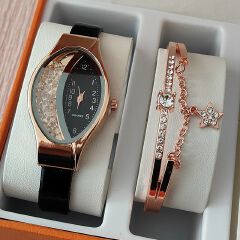 Women's Fashion Luxury Watch Women's Bracelet Clock Oval Water Diamond Sports Quartz Watch Watch Daily Leisure Simple Water Diamond Watch Women's Watch