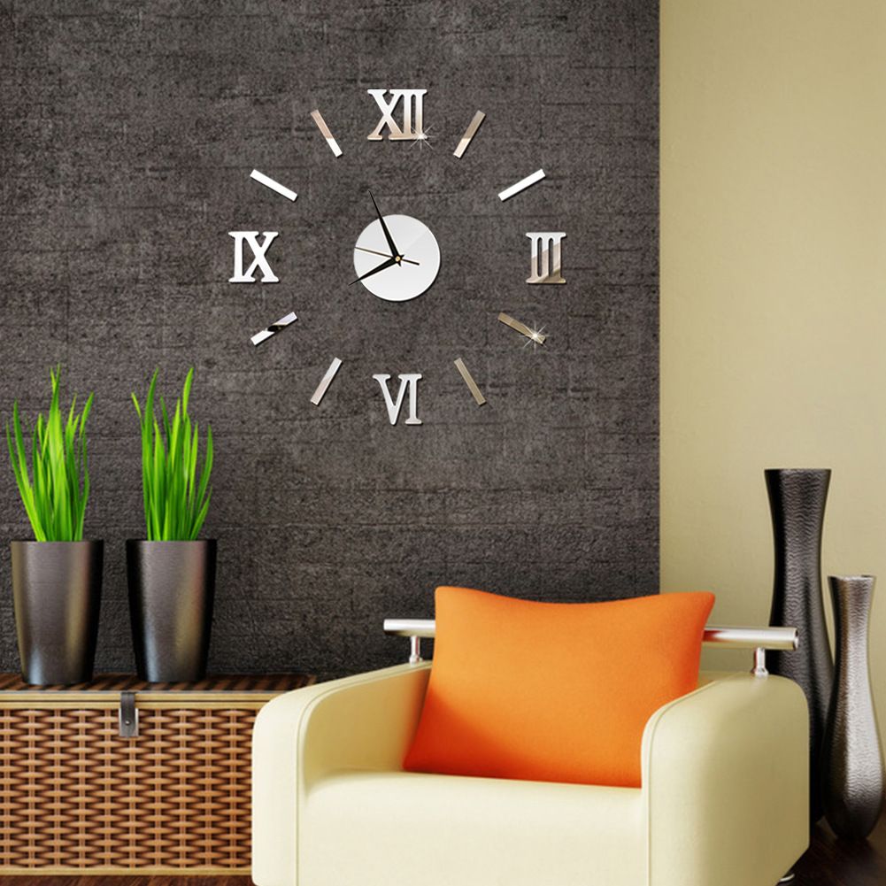 2022 New 3D Wall Clock Mirror Wall Acrylic Stickers Fashion Living Room Quartz Watch DIY Home Decoration Wall Clocks  Creative New Wall Clock Acrylic Art Geometric Abstract 3D Mirror Wall Clocks Home