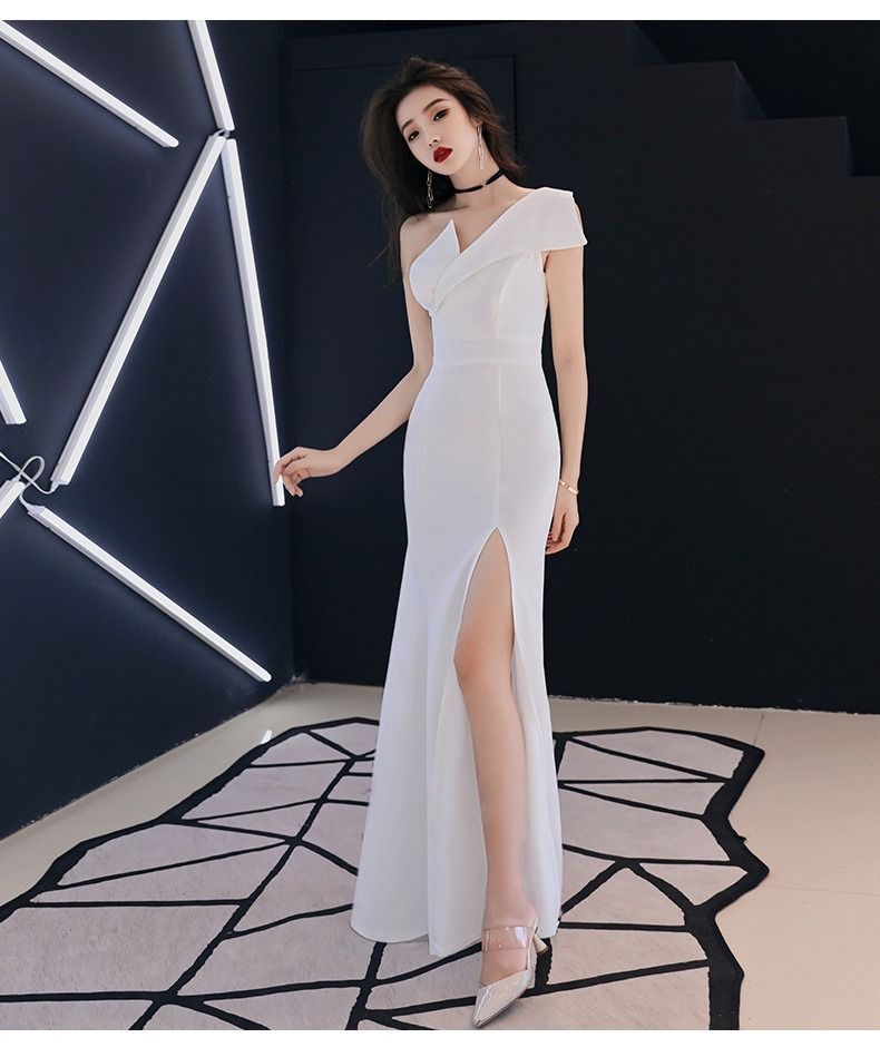 2024 Africa Europe Host Evening Dress Light Luxury Niche One-shoulder Black Long Dress Fishtail One-shoulder Dress Women Tie-dye Process
Slim Fishtail Sexy Elegant Temperament Comfortable