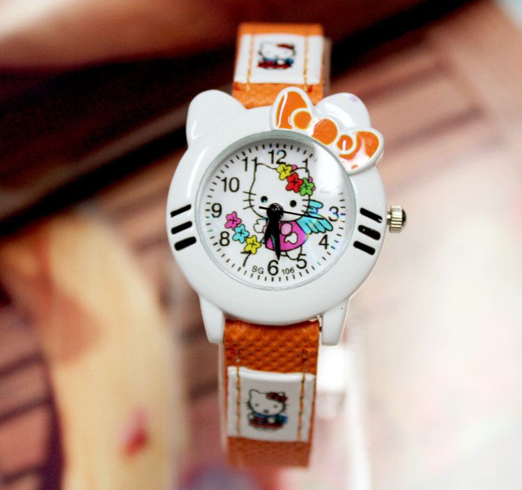 New Fashion Cartoon Children's Fashion Watch Hello Kitty Cute Girl Quartz Watch Belt Quartz Watch
