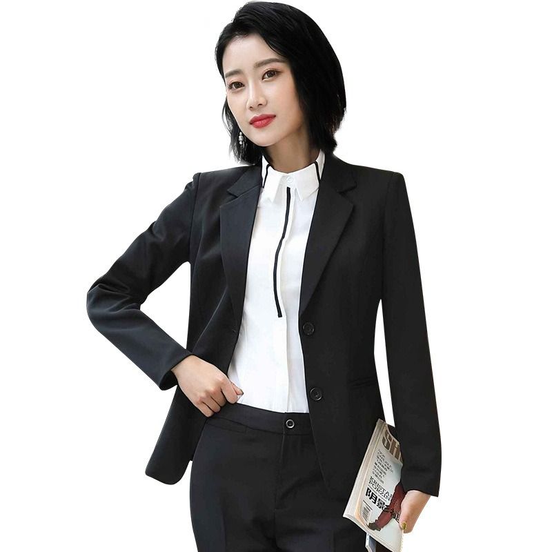 2024 Africa Autumn / Winter Professional Suit Suit Women's Trousers Two Buttons Small Fashion Suit Formal Temperament Large Size Generous Natural Simple Skin Friendly Breathablecargo