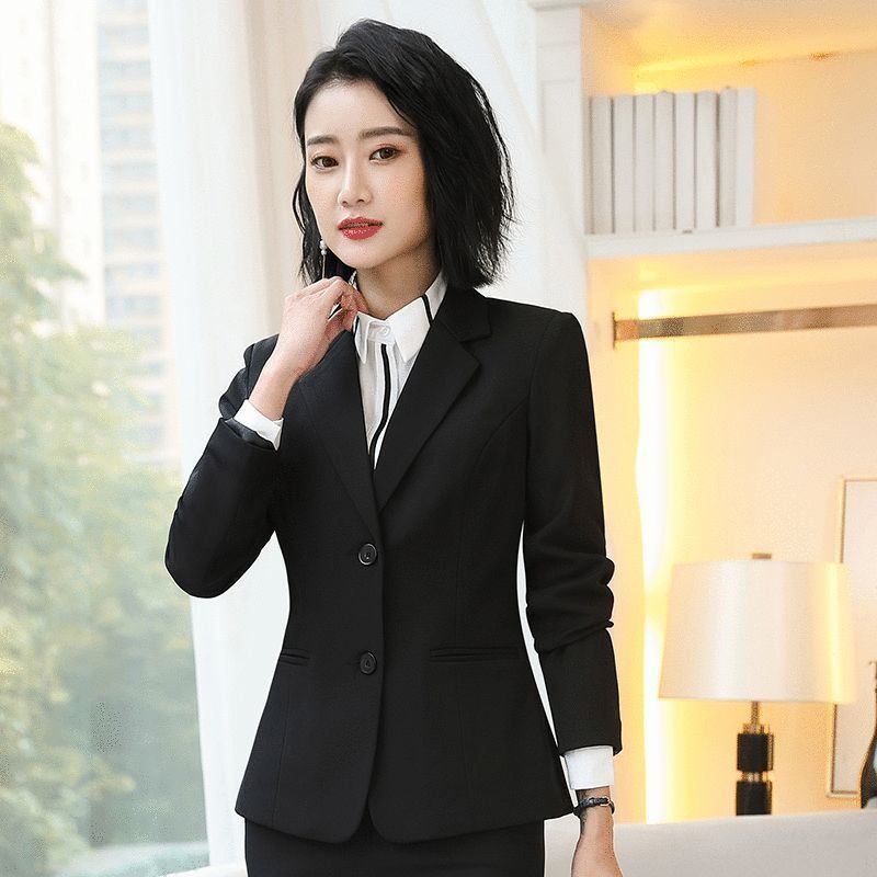 2024 Africa Autumn / Winter Professional Suit Suit Women's Trousers Two Buttons Small Fashion Suit Formal Temperament Large Size Generous Natural Simple Skin Friendly Breathablecargo