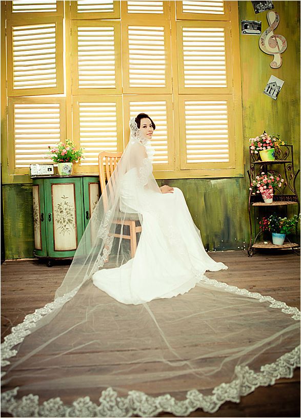 Wholesale Of 3-Meter Long Headdress Wedding Dress New Wedding Accessories Tail Wedding Dress Special Extended Lace Headdress