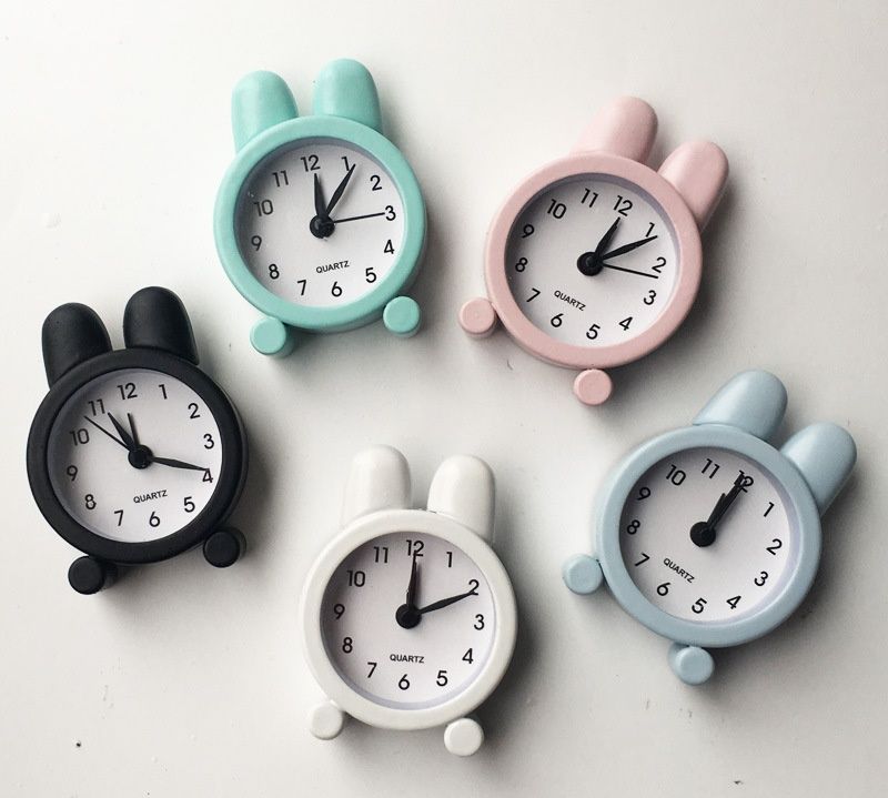 Sales Promotion Wholesale Of Creative Gifts From Manufacturers Metal Small Alarm Clocks Mini Cute Aishida Brand Movement Small Rabbit Alarm Clocks Two Sets Of Alarm Clocks Loved By Students