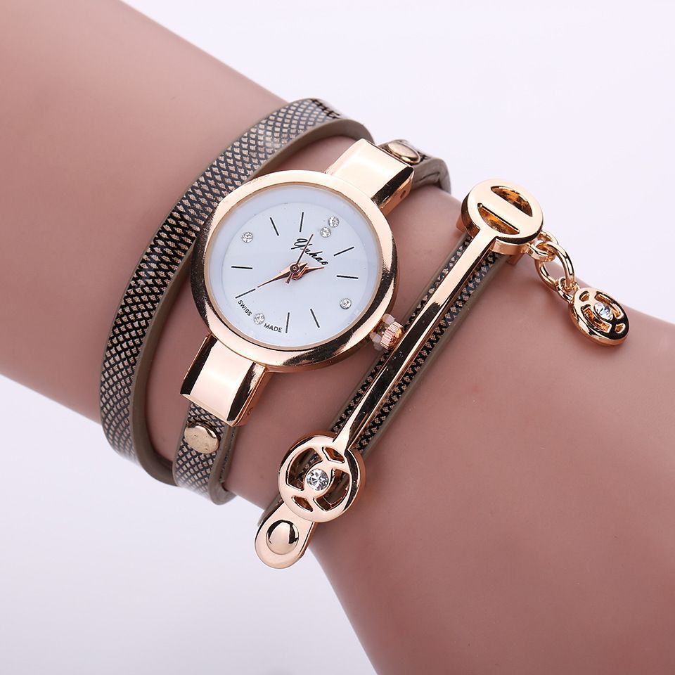 Fashion Quick Selling Popular Women's Bracelet Watches With Ring European American Hot Selling Personalized Diamonds Inlaid Lady Metal Watches Girls Birthday Gift Watches in Luxury Gift Box