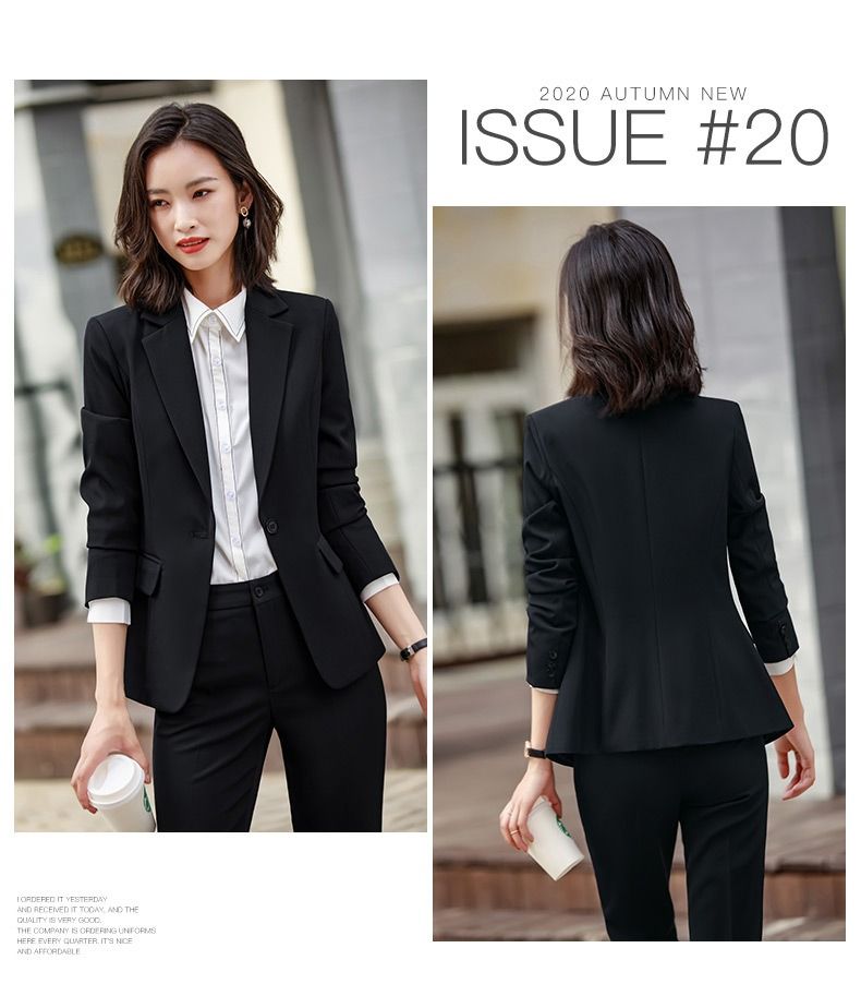 High End Office Lady Suit White Collar Business Cloth Lady Formal Work Suit  Women Formal Dress Grey Suit Jacket 2024 new Spring Autumn Long-sleeved Temperament Slim-fit Professional Suit