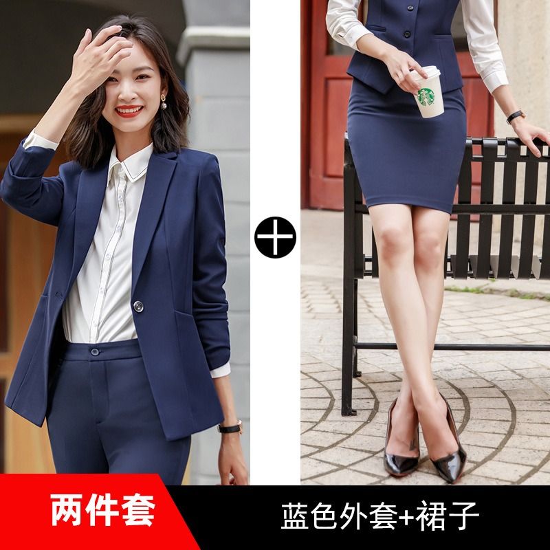 High End Office Lady Suit White Collar Business Cloth Lady Formal Work Suit  Women Formal Dress Grey Suit Jacket 2024 new Spring Autumn Long-sleeved Temperament Slim-fit Professional Suit