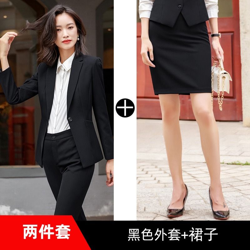 High End Office Lady Suit White Collar Business Cloth Lady Formal Work Suit  Women Formal Dress Grey Suit Jacket 2024 new Spring Autumn Long-sleeved Temperament Slim-fit Professional Suit