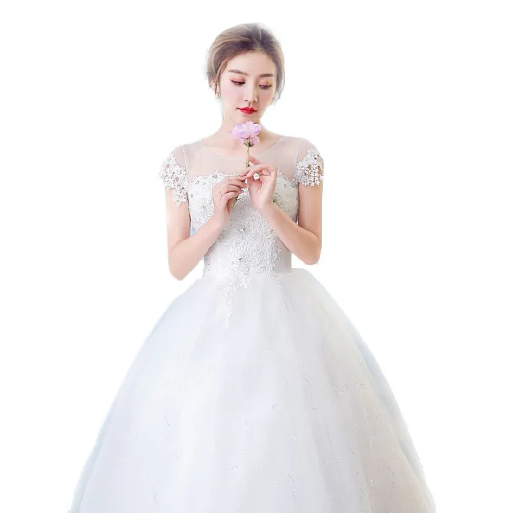 2024 New Shoulder Wrap Bridal Wedding Dress With Double Shoulder One Line Shoulder Lace Wedding Dress With Noble Elegant And Elegant Temperament Princess Dress Straight To The Ground Wedding Dress Swe