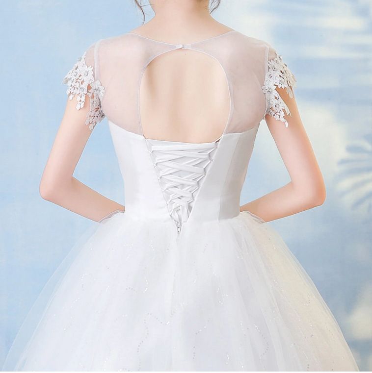 2024 New Shoulder Wrap Bridal Wedding Dress With Double Shoulder One Line Shoulder Lace Wedding Dress With Noble Elegant And Elegant Temperament Princess Dress Straight To The Ground Wedding Dress Swe