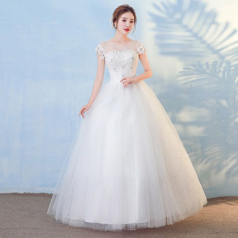 2024 New Shoulder Wrap Bridal Wedding Dress With Double Shoulder One Line Shoulder Lace Wedding Dress With Noble Elegant And Elegant Temperament Princess Dress Straight To The Ground Wedding Dress Swe