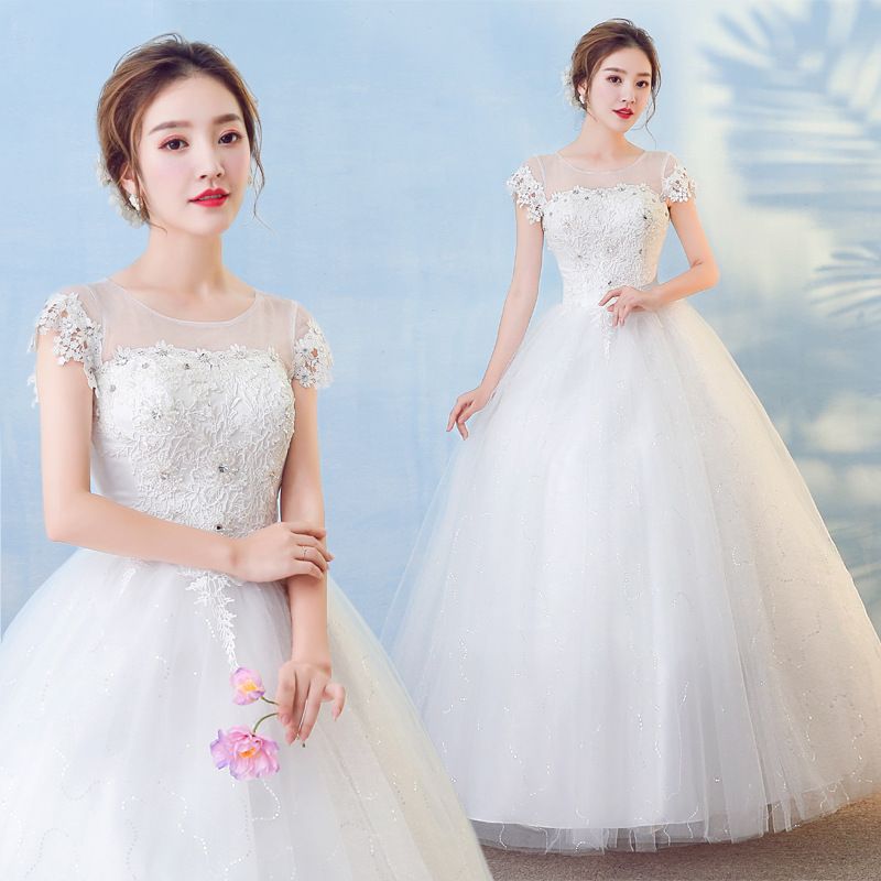 2024 New Shoulder Wrap Bridal Wedding Dress With Double Shoulder One Line Shoulder Lace Wedding Dress With Noble Elegant And Elegant Temperament Princess Dress Straight To The Ground Wedding Dress Swe