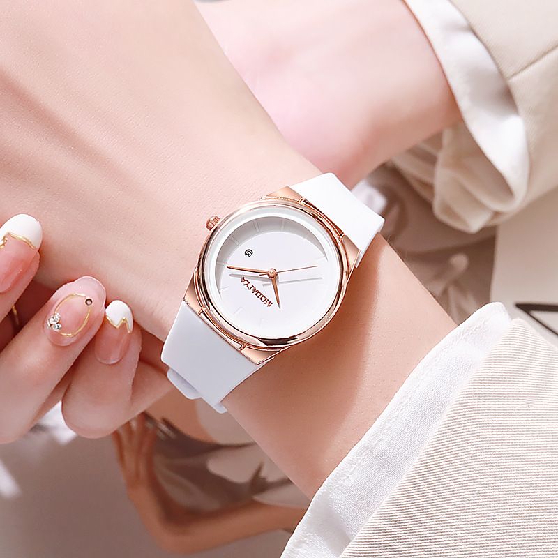 Fashion New Korean Design Sen Series Personality Women Watches Set (1PC Watch + 1PC Bracelet)Female Students Ladies Pu Leather Belt Metal Case Gift Leisure Watches + Luxury Gift Box Lovers Girlfriends