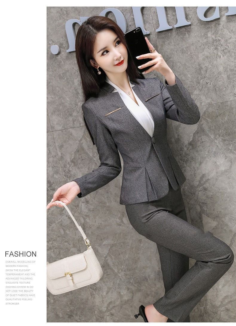 High End Office Lady Suit Summer Thin Professional Black Small Suit College Student Temperament Work Clothes Formal Suit Skin-friendly  Breathable Comfortable Fashion Professional Women's Dress Set