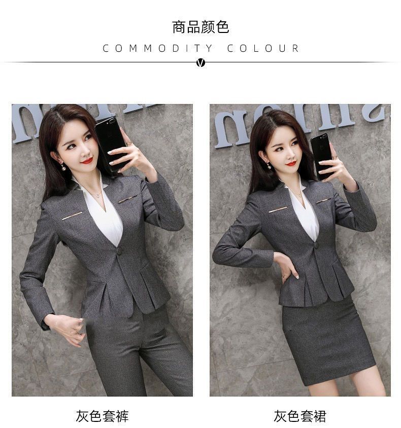 High End Office Lady Suit Summer Thin Professional Black Small Suit College Student Temperament Work Clothes Formal Suit Skin-friendly  Breathable Comfortable Fashion Professional Women's Dress Set