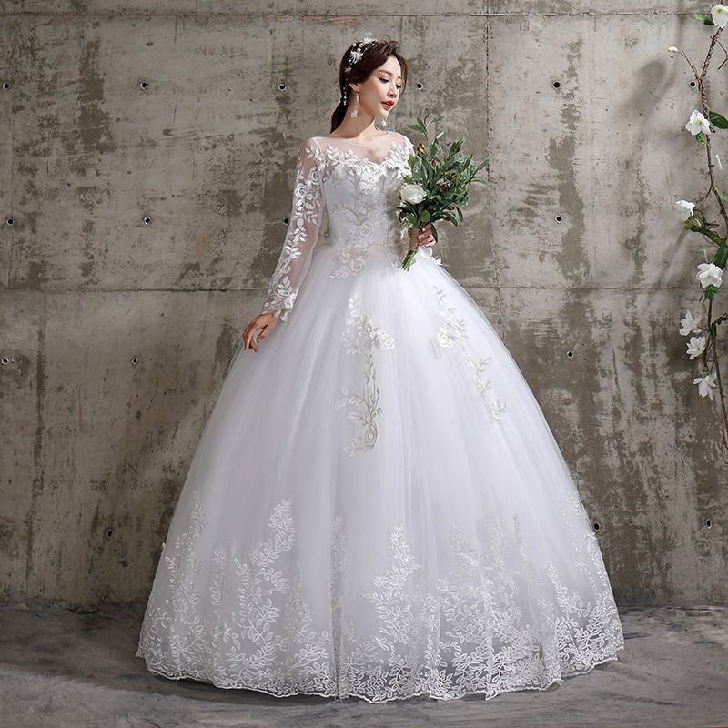 Wedding Dress Forest Super Immortal Fantasy Wedding Dress 2024 New Style Bridal Wedding One Shoulder Palace Wedding Dress Simple Elegant Gentle Lace Embroidered Wedding Dress Princess Dress