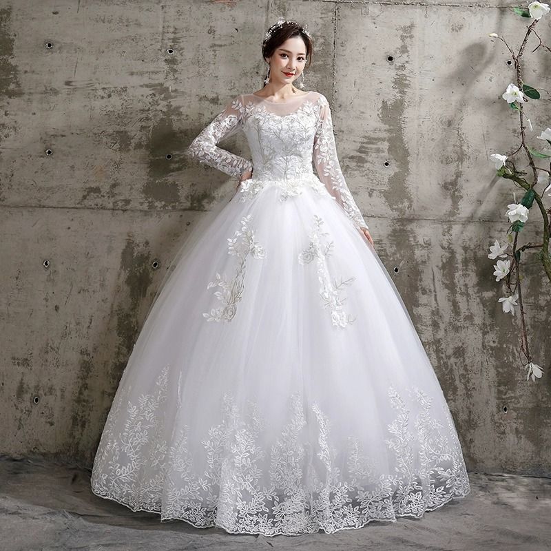 Wedding Dress Forest Super Immortal Fantasy Wedding Dress 2024 New Style Bridal Wedding One Shoulder Palace Wedding Dress Simple Elegant Gentle Lace Embroidered Wedding Dress Princess Dress
