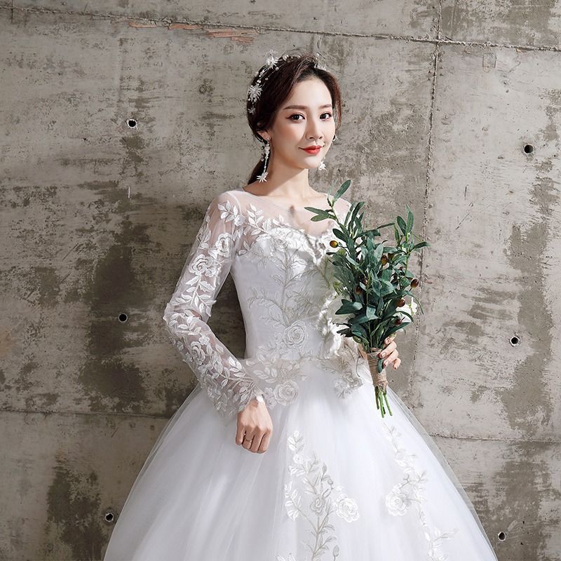 Wedding Dress Forest Super Immortal Fantasy Wedding Dress 2024 New Style Bridal Wedding One Shoulder Palace Wedding Dress Simple Elegant Gentle Lace Embroidered Wedding Dress Princess Dress
