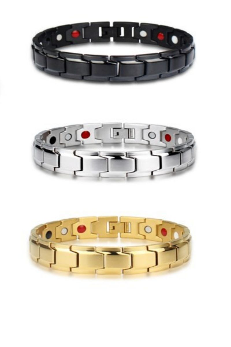 2022 Fashion New Titanium Steel Men's Bracelet Domineering Cool Business Men Male Collegue Students Jewellry Gold Silver Black 3 Colors 3PCS/Set Men's Personality Charm Bracelet