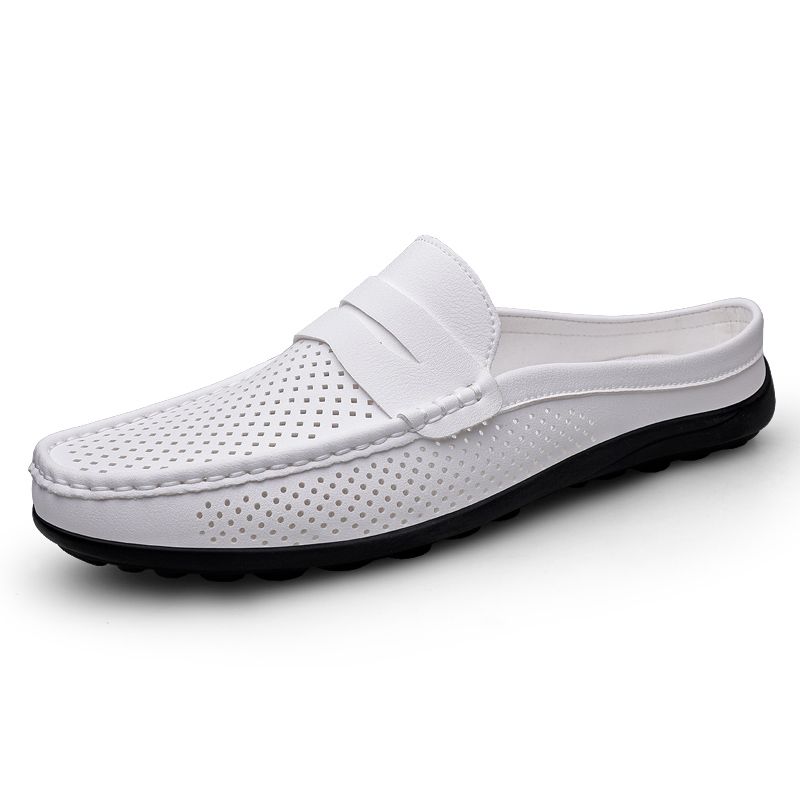 SocNoDn Mens Fashion Designer Male Casual Breathable Spring Summer Leather Loafers Slip on Office Driving Flat Shoes Quality