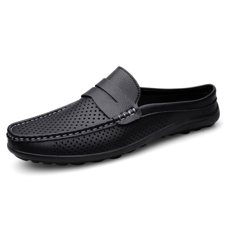 SocNoDn Mens Fashion Designer Male Casual Breathable Spring Summer Leather Loafers Slip on Office Driving Flat Shoes Quality