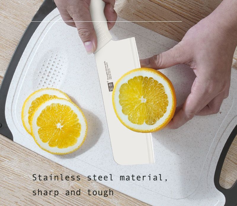 Four piece set of kitchen knives, milk and cabbage knives, internet famous and popular kitchen knives, slicing knives, fruit knives, peeling knives, scissors combination set