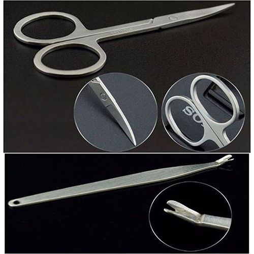 12-piece beauty set, finger care, nail clippers, cleanser, cuticle, pedicure, nail art, ear pick, peeling tool, small scissors, box, makeup set, manicure tool