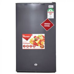 Ramtons RF/334 85L Single Door Direct Cool Fridge Silver | Adjustable Thermostat, Lockable Door, Vegetable Crisper  Energy Saving