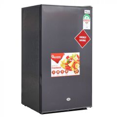 Ramtons RF/334 85L Single Door Direct Cool Fridge Silver | Adjustable Thermostat, Lockable Door, Vegetable Crisper  Energy Saving
