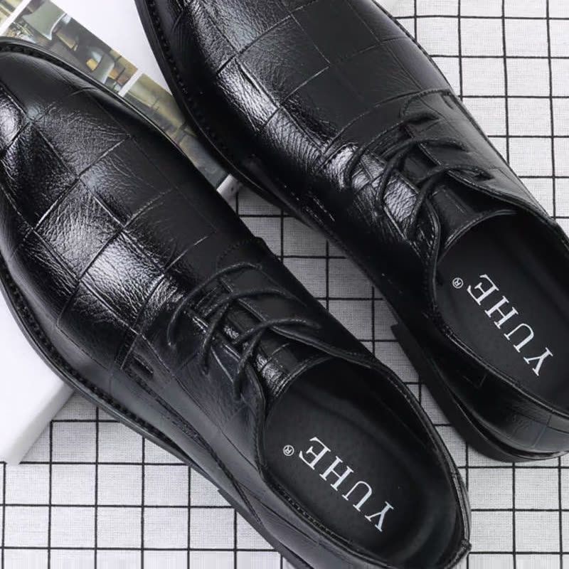 [Break Code Promotion ]Office shoes for men business men's shoes British business shoes black pointed PU leather shoes men's fashion trendy wedding shoes