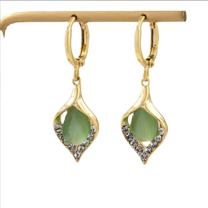 pete za wanawake kujitia Women Jewelry Angel Eyes Luxurious and High-end Drop Cat's Eye Earrings