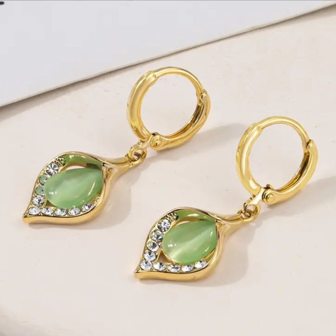 pete za wanawake kujitia Women Jewelry Angel Eyes Luxurious and High-end Drop Cat's Eye Earrings