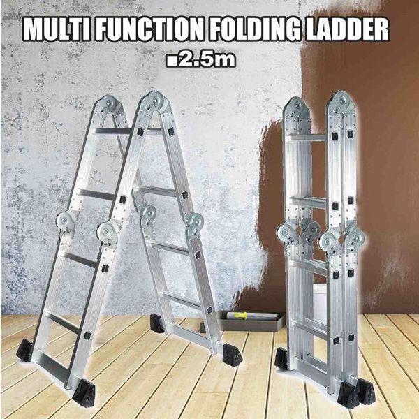 8 in 1 Aluminium Multifunctional Ladder up to 150 kg - 2 by 4 Steps