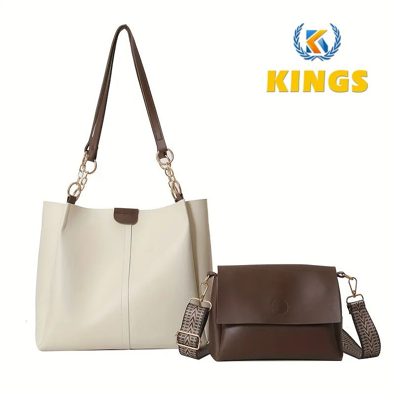 Ladies Bag Set Women Handbags Shoulder Bags Wallets PU Leather Tote Bay Waterproof as picture,one size