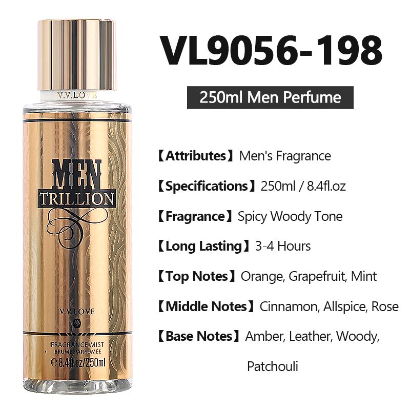 250ML Men Deodorant Spray Perfume Eau De Toilette Fragrance Mist