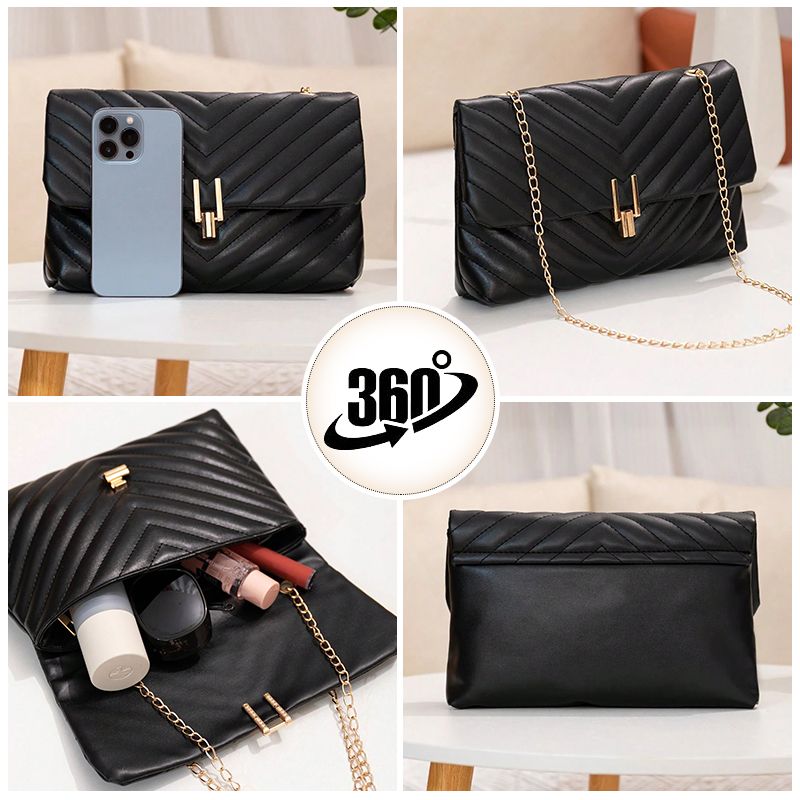 Women Small Cross-body Bag Ladies Chain Bag Phone Bag Clutch Mini Black Bag
