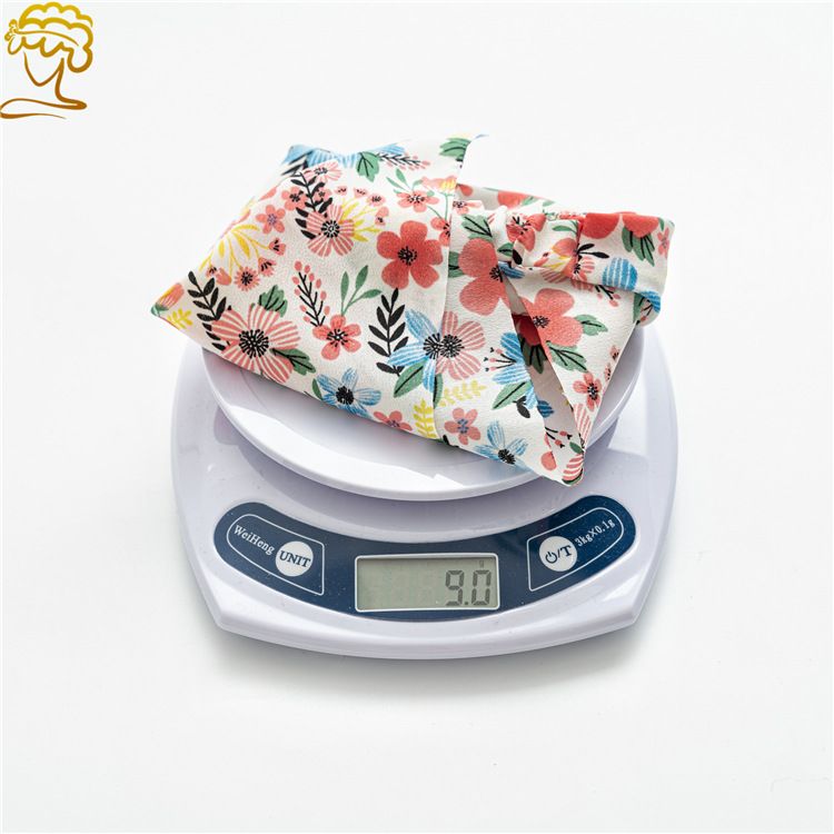 2pcs Floral Elastic Hair Bandanas Boho Scarf  Headband Head Kerchief Turban with Hair Clips for Women