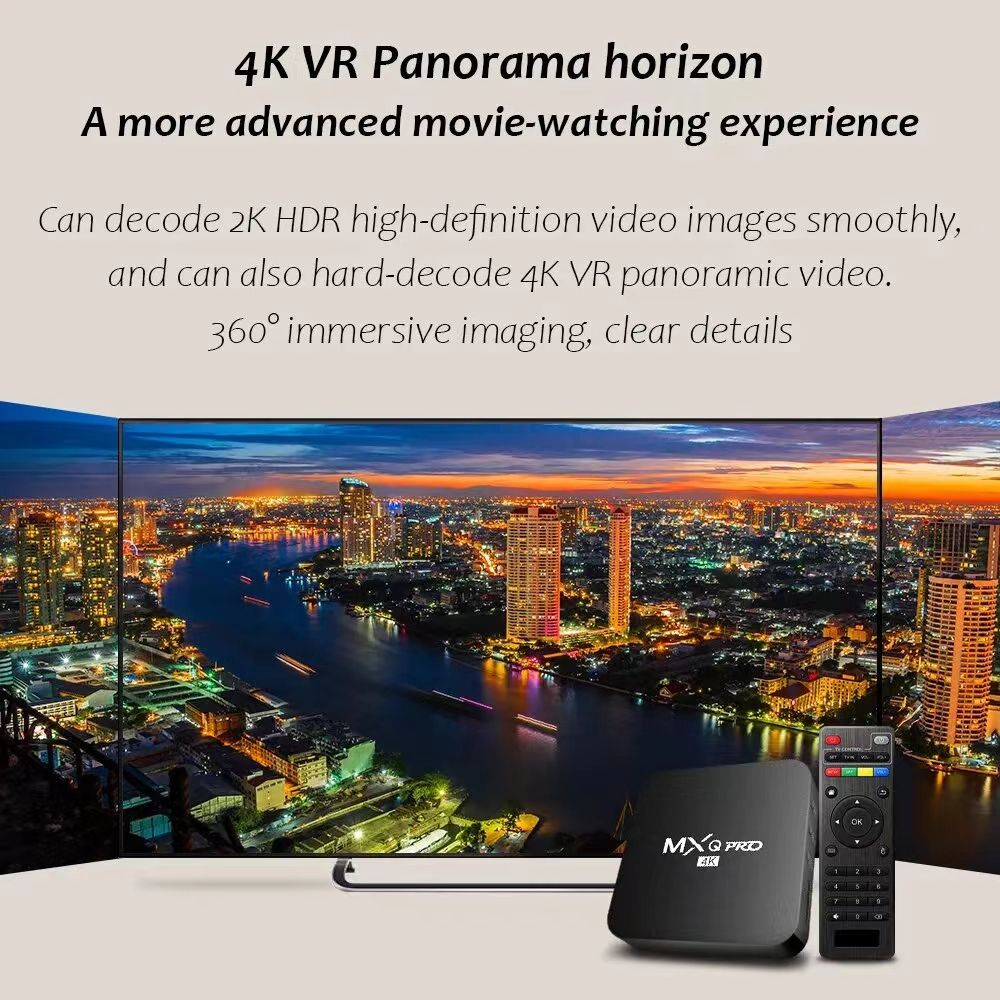 One factory MXQpro RK3229 8G Android 10.1 Smart TV Box 4K Youtube Media Player TV BOX Android 7.1 Remote Control TV Set Top Box