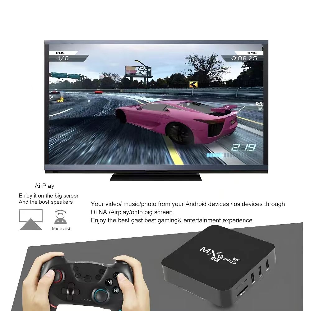 One factory MXQpro RK3229 8G Android 10.1 Smart TV Box 4K Youtube Media Player TV BOX Android 7.1 Remote Control TV Set Top Box