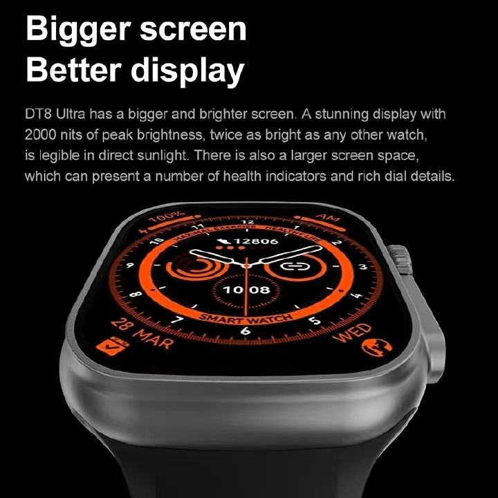Ultra Smart Watch Bluetooth Calls Wireless Charger Mens Watch Women Sport Fitness Smartwatch for Apple Xiaomi Android Phone