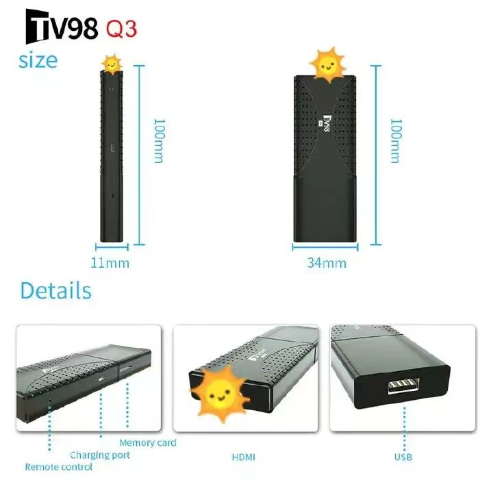 TV98 Q3 set-top box Quanzhi H313A 4K high-definition WIFi Android 13 TV network intelligent box