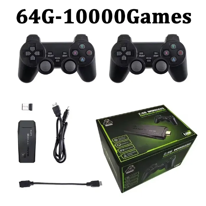 M8  64G game console HDMI home TV game console cross-border wireless controller dual player arcade high-definition retro game console as picture