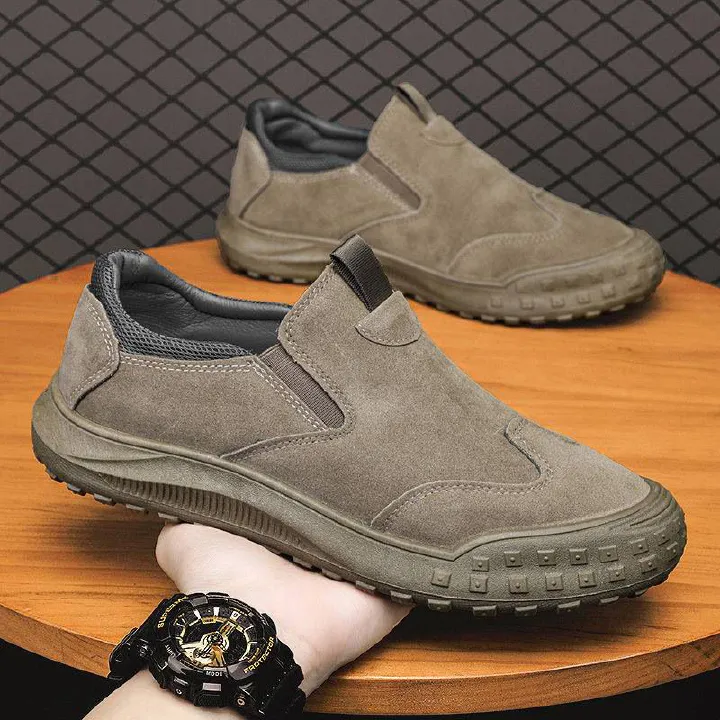 Freyr New arrivals Men's canvas shoes sports shoes Boys running shoes light and wear-resistant students fashion sneakers Driving shoes walking shoes gym Khaki shoes