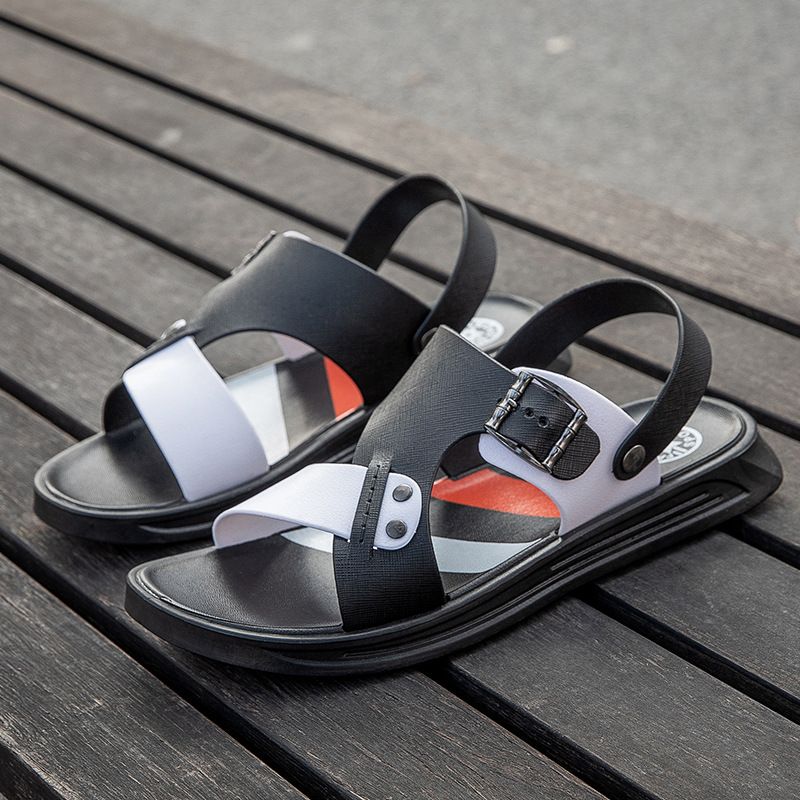 Summer Men's sandals boy's slippers and sandals dual-use non-slip fashion plastic sandals adult students beach casual flip-flops slippers