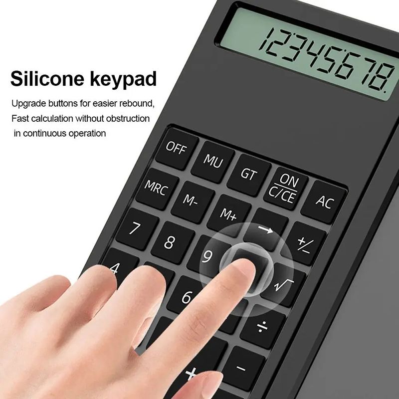 Calculator Folding LCD Writing Board 12 Digits Clear Display Pocket-sized Scientific Calculator with 5Inch LCD Notepad Writing Pad With Stylus For Students Office