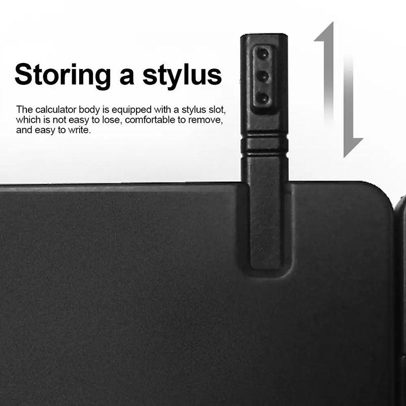 Calculator Folding LCD Writing Board 12 Digits Clear Display Pocket-sized Scientific Calculator with 5Inch LCD Notepad Writing Pad With Stylus For Students Office