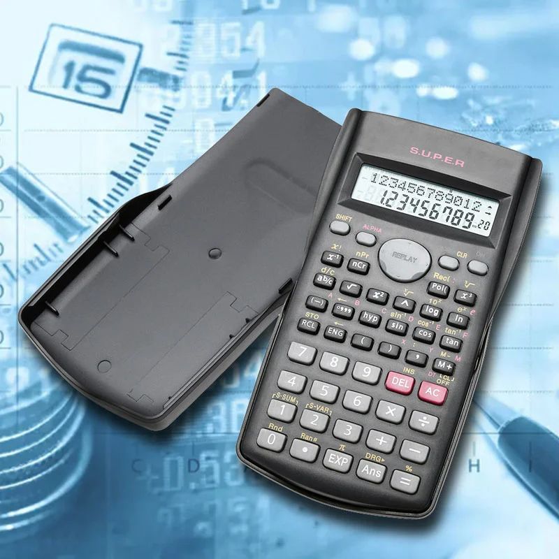 Scientific Calculator with 240 Functions and 2-Line Screen Multi-purpose Portable Student Calculator for Math Teaching ,Display Digital LCD Scientific Calculator