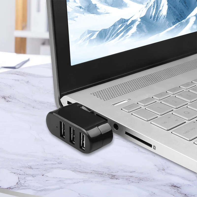 USB Hub 3.0 Adapter Rotate High Speed U Disk Reader USB Splitter 3 Ports USB 2.0 for Xiaomi Macbook Pro Laptop PC Accessories