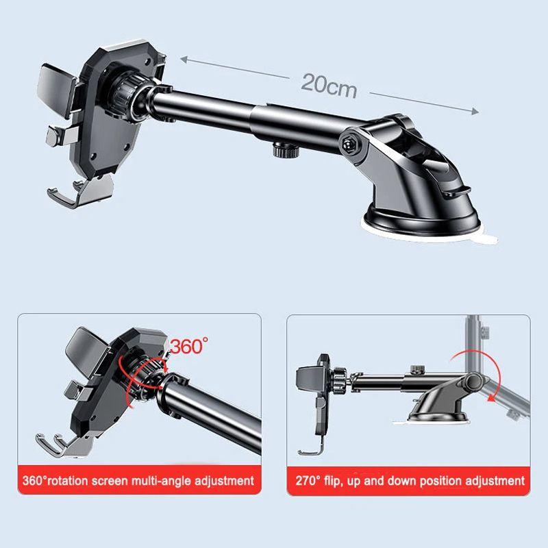 2024 NEW Universal Sucker Car Phone Holder 360° Windshield Car Dashboard Mobile Cell Support Bracket for 4.0-7 Inch Smartphones